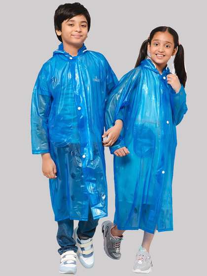 THE CLOWNFISH Wet
                        & Wild Kids Long Sleeves Waterproof PVC Rain
                        Jacket