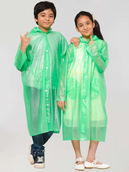 THE CLOWNFISH Wet
                          & Wild Kids Long Sleeves Waterproof PVC
                          Rain Jacket