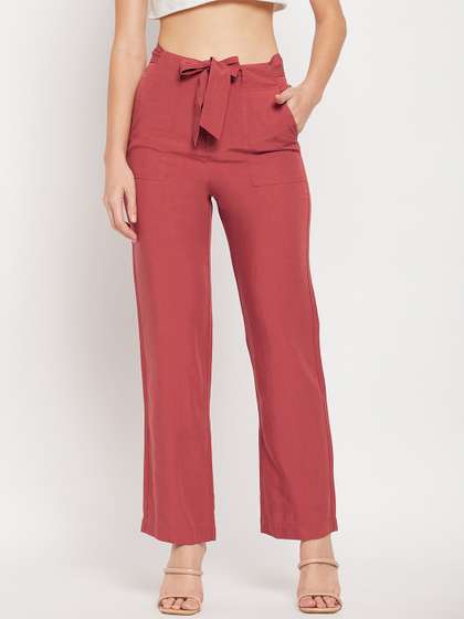 CAMLA Women Linen Straight Palazzos