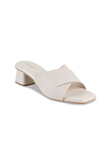 Metro Open Toe Beige
                        Comfort Block Heels