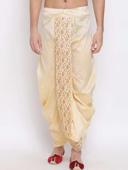 VASTRAMAY By
                        Vastramay Men Relaxed-Fit Embroidered Ethnic
                        Dhoti Pant