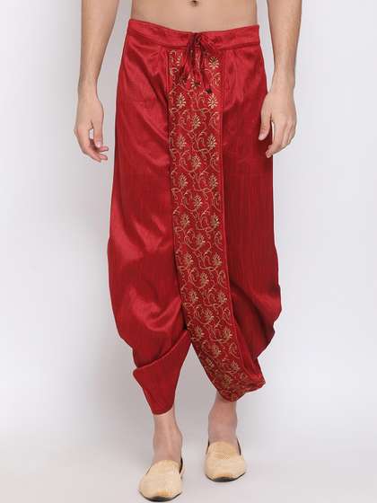 VASTRAMAY By
                          Vastramay Men Relaxed-Fit Embroidered Ethnic
                          Dhoti Pant