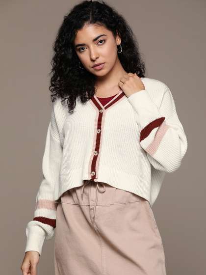 The Roadster
                        Lifestyle Co. Contrast Tipping Cardigan
