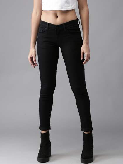 HERE&NOW Women Black Skinny Fit Mid-Rise Clean Look Stretchable Jeans