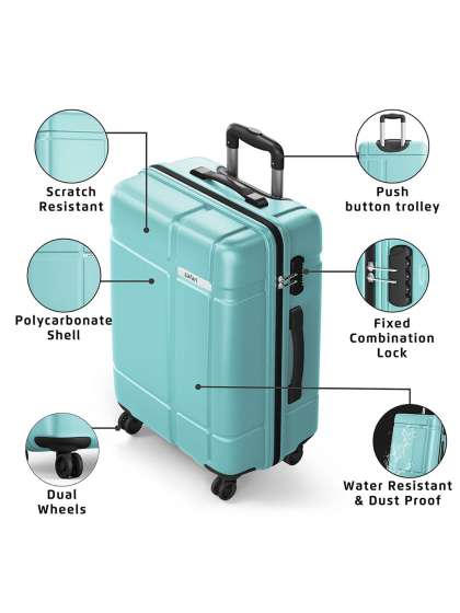 Safari Route Poly Carbonate Medium Hard Trolley Bag - 65 cm