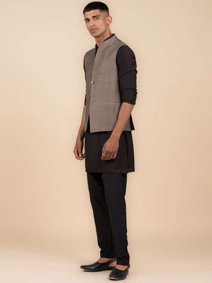 Tasva Self-Design
                        Nehru Jacket