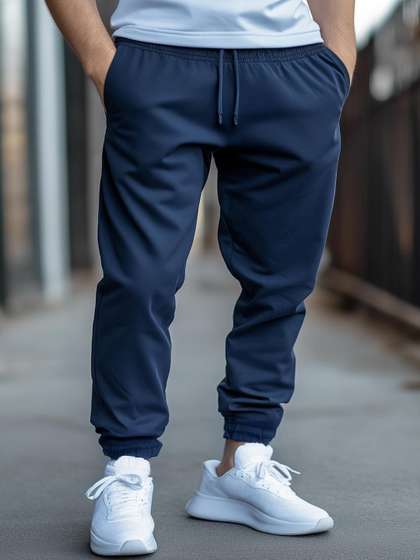 NOBERO Men Mid-Rise Cotton Joggers