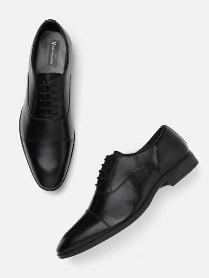 Van Heusen Men
                        Leather Oxford Round Toe Formal Shoes