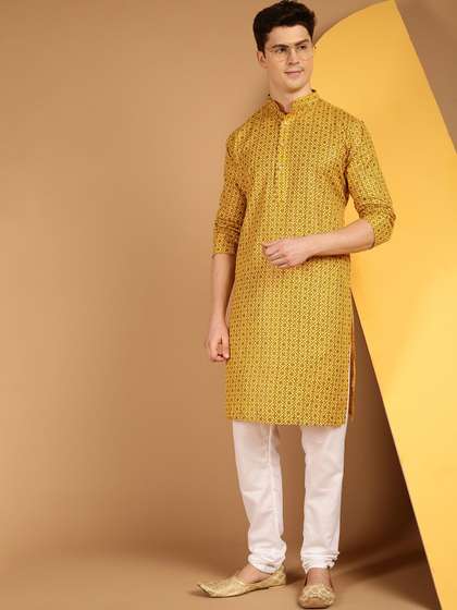 SOJANYA Printed Band Collar Kurta