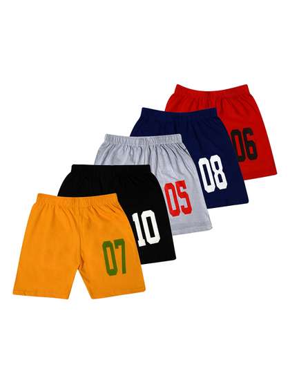 FASLA Boys Pack Of 5
                    Mid-Rise Cotton Shorts