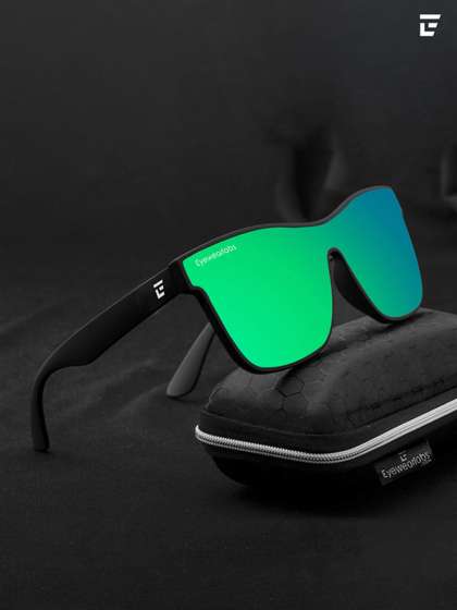 Eyewearlabs
                        Polarised and UV Protected Lens Unisex Green
                        Unilens Oversized Sunglasses