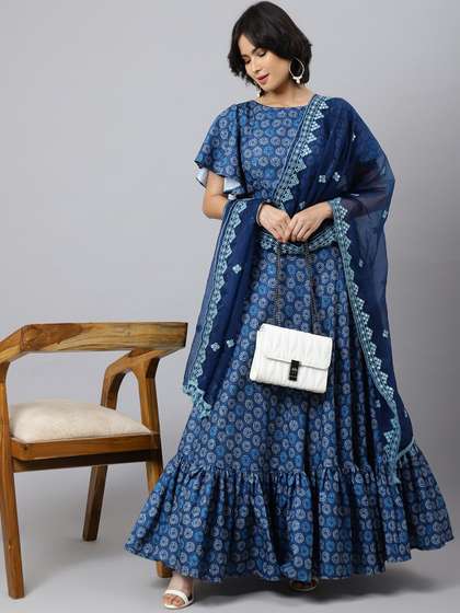 Khushal K Printed
                        Ikat Ready to Wear Lehenga & Blouse With
                        Dupatta