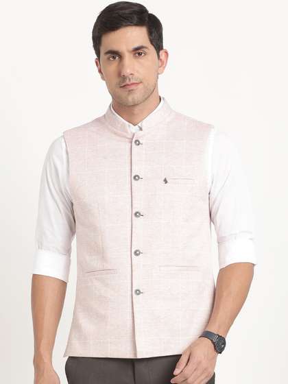 Turtle Checked Nehru Jacket