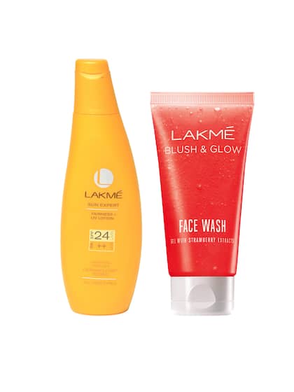 Lakme Women Sun Expert Fairness + UV Sunscreen Lotion & Blush & Glow Face Wash Gel