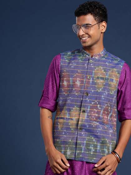 Taavi Nagari Weaves Nehru Jacket