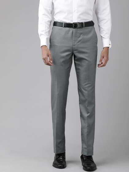Park Avenue Men
                      Textured Smart Regular Fit Formal Trousers