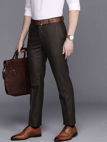 Raymond Men Textured
                        Slim Fit Formal Trousers