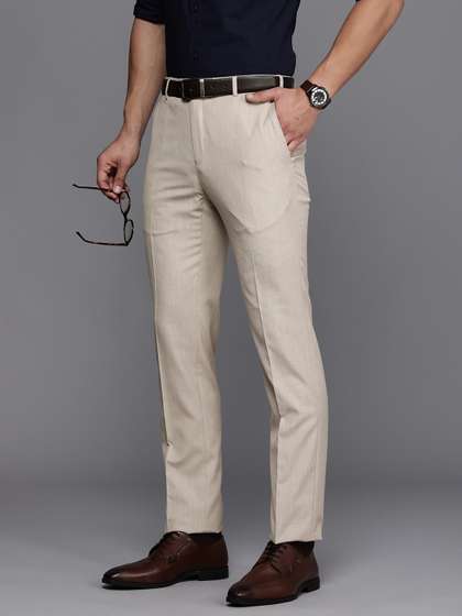 Raymond Men Self
                        Design Textured Slim Fit Formal Trousers