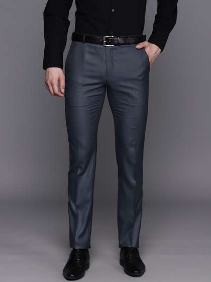 Raymond Men Textured
                        Slim Fit Trousers