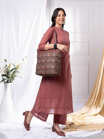 ZOUK Printed Shopper Tote Bag