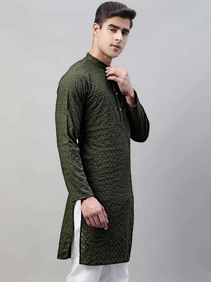 Jompers Embroidered Cotton Kurta