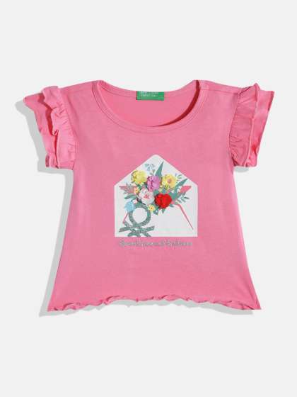 United Colors of Benetton Pure Cotton Floral Print Top
