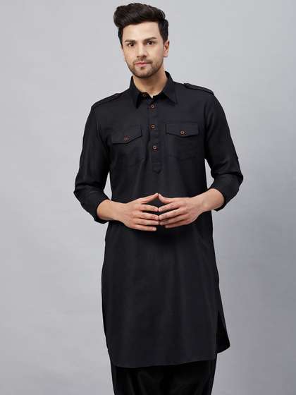 VASTRAMAY Shirt
                        Collar Cotton Pathani Kurta