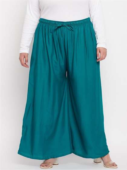 CLORA CREATION
                          PLUS Women Flared Palazzos