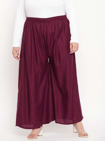 CLORA CREATION PLUS
                        Women Flared Palazzos