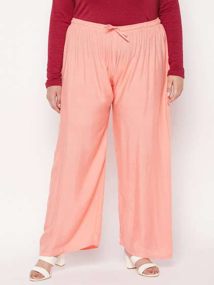 CLORA CREATION
                          PLUS Women Plus Size Straight Palazzo