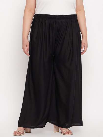 CLORA CREATION PLUS
                        Women Plus Size Wide Leg Palazzos