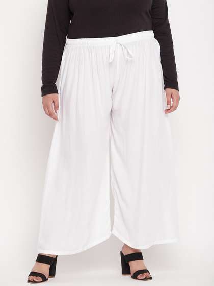 CLORA CREATION PLUS
                        Women Plus Size Wide Leg Palazzos