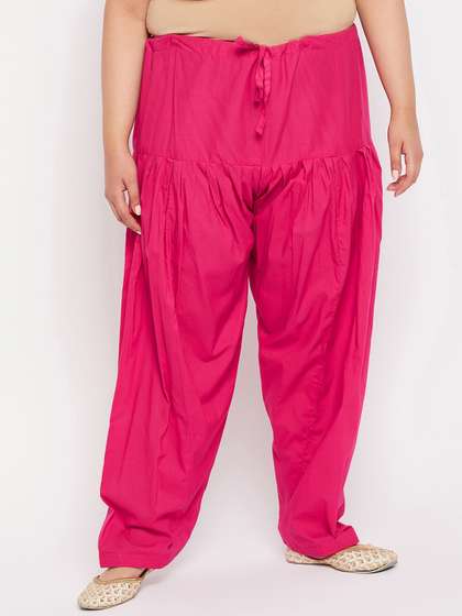CLORA CREATION PLUS
                        Plus Size Women Mid-Rise Loose Fit Cotton
                        Salwar