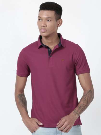 STELLERS Solid Polo Collar T-shirt
