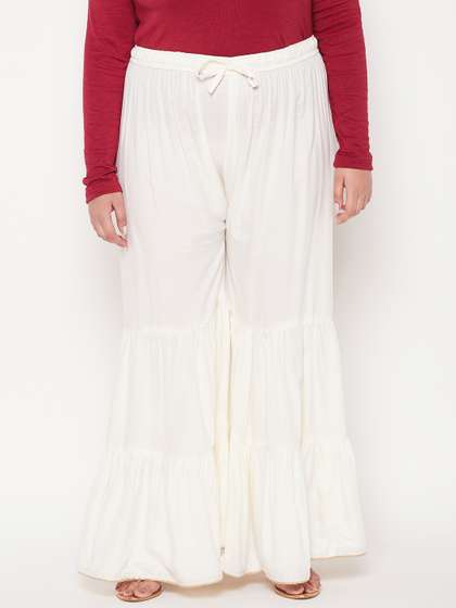 CLORA CREATION PLUS
                        Women Flared Palazzos