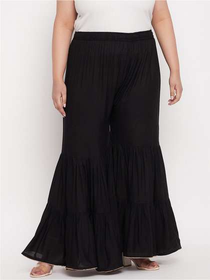 CLORA CREATION PLUS
                        Women Flared Palazzos