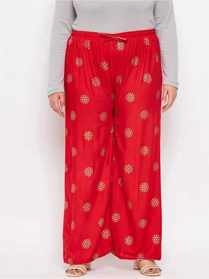 CLORA CREATION PLUS
                        Women Plus Size Printed Palazzos