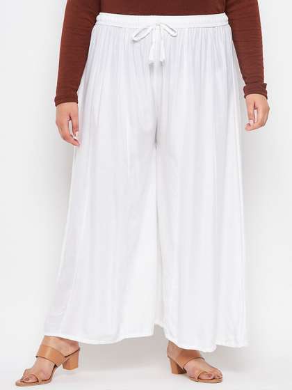 CLORA CREATION
                          PLUS Women Flared Palazzos