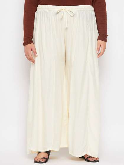 CLORA CREATION PLUS
                        Women Plus Size Flared Palazzos