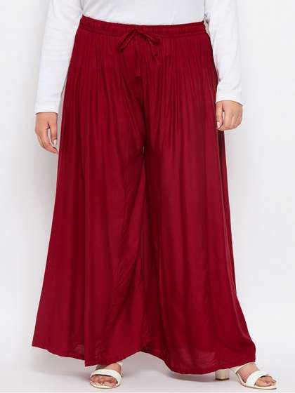 CLORA CREATION PLUS
                        Women Flared Palazzos
