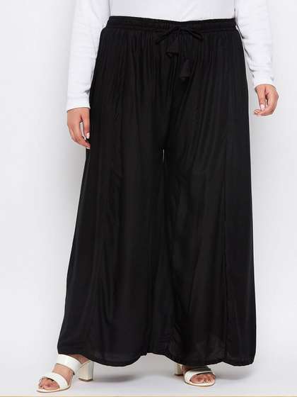 CLORA CREATION PLUS
                        Women Flared Palazzos