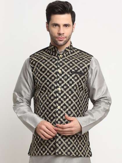 KRAFT INDIA Mandarin Collar Nehru Jacket