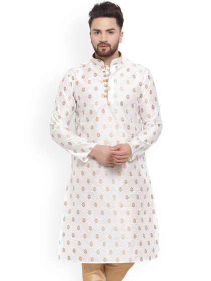 Larwa Printed Mandarin Collar Kurta