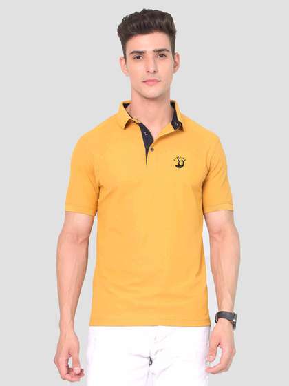 STELLERS Men Solid Polo T-shirt