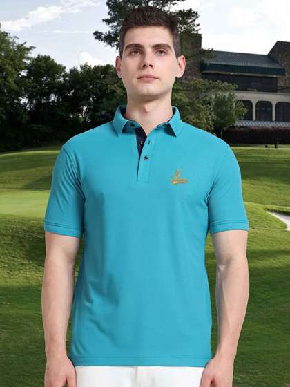 STELLERS Men Solid Polo T-shirt