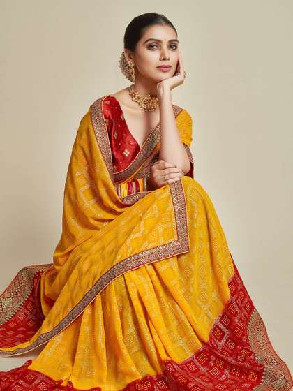 Sangria Bandhani Saree