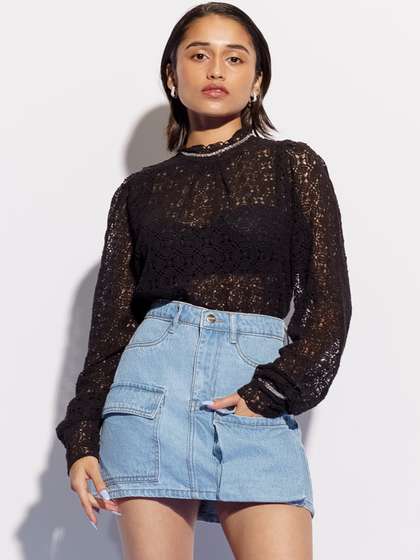 FREAKINS Denim Mini Cargo Skirts