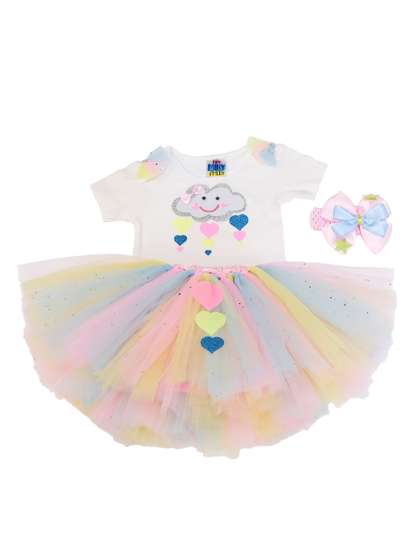 TINY MINY ME Infants
                      Girls Embellished Bodysuit & Skirt with
                      Headband