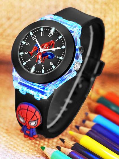 Shocknshop Kids Printed
                    Dial & Straps Analogue Watch LED Spider 327