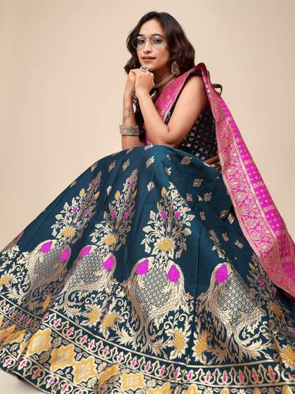 PURVAJA Semi-Stitched Lehenga Choli